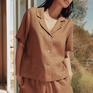 Quine 100% European Linen Short Sleeve Shirt